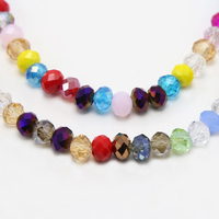 Perle de verre en cristal de couleur mixte, pièces, pour la fabrication de bijoux