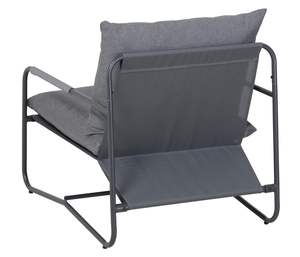 Set Lounge da Giardino AJUNION con Struttura in Metallo, 4 Posti, Arredamento da Patio, Divano Comfort per Balcone e Bordo Piscina con Tavolo in Vetro - Product Image 5