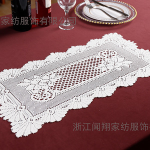 Cross Border Exclusive Beige Polyester Placemat <b>Square</b> Modern Minimalist Lace Table Mat Home Decorative Use - Product Image 3