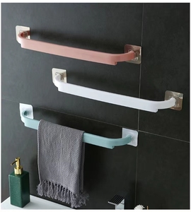 Porte-serviettes adhésif mural pour salle de bain, étagère à serviettes, support à ventouse pour toilettes, organisateur de <span class=keywords><strong>cuisine</strong></span> et salle de bain - Product Image 3