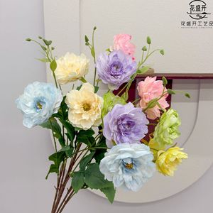 Fleurs de pivoine artificielles en soie, branche unique, haute simulation, pour mariage, décoration intérieure, accessoires de photographie - Product Image 3