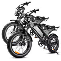 Vélo électrique robuste à gros pneu avec moteur de moyeu arrière et moteur sans balais à batterie au lithium VTT tout-terrain pour terrain de montagne