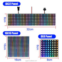 WS2812B RGB Flexible 16x16 8x32 256Leds Pixel Panneau Matrice Écran Led Module WS2812 IC ECO Adressable Individuellement DC5V