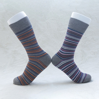 Chaussettes habillées pour hommes en mélange de bambou, écologiques, rayées, anti-odeur, anti-humidité, séchage rapide, pour le quotidien et le printemps, vente en gros sur mesure