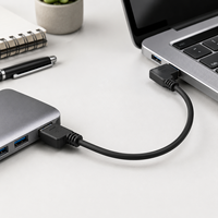 Kabel USB 3.0 Super Cepat Male to Male 5Gbps Sudut Kanan 90 Derajat Tipe A Kabel Sinkronisasi Data untuk Pendingin Laptop