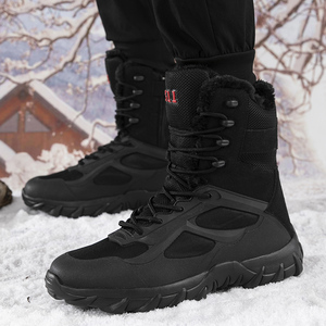 Nouvelles bottes <span class=keywords><strong>de</strong></span> randonnée d'hiver imperméables antidérapantes en cuir noir sur mesure Km Bottes <span class=keywords><strong>de</strong></span> désert Bottes pour hommes - Product Image 2
