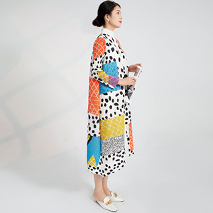 Plus Size Women's Clothing 2025 Casual Dresses Printed Single Breasted <b>Cardigan</b> <b>Ladies</b> Dresses in Stock Fast Shipping - Product Image 4