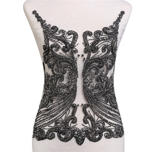 Nero di cristallo di patch <span class=keywords><strong>accessori</strong></span> abito <span class=keywords><strong>da</strong></span> sposa di applique <span class=keywords><strong>per</strong></span> il vestito <span class=keywords><strong>da</strong></span> <span class=keywords><strong>sera</strong></span> - Product Image 1