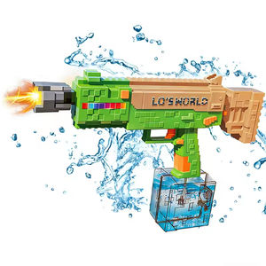 Pistola <span class=keywords><strong>de</strong></span> Agua Eléctrica <span class=keywords><strong>de</strong></span> Píxeles para Niños, Juguete <span class=keywords><strong>de</strong></span> Disparo Continuo Automático con Luz LED, Pistola <span class=keywords><strong>de</strong></span> Agua <span class=keywords><strong>de</strong></span> Plástico para Niños - Product Image 1