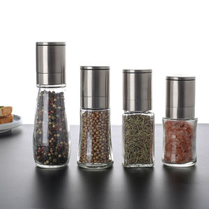 เครื่องบดเกลือและพริกไทยแบบใช้มือ ทำจากสแตนเลส 18/8 เป็นมิตรกับสิ่งแวดล้อม พร้อมโถแก้วขนาด 140 มล. - Product Image 2