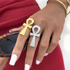 2026 Women's Stainless Steel 18k Gold Plated Life Key <b>Open</b> <b>Ring</b>-simple and Fashionable Daily Gift Jewelry - Product Image 4