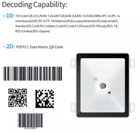Module de lecteur de codes à barres 2D Scanner à montage fixe USB/RS232 pour le contrôle d'accès au kiosque Lecteur de codes à barres HS-205M5 QR