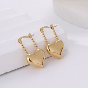 ต่างหูห่วงทันสมัยทันสมัยทันสมัยเครื่องประดับสแตนเลสชุบทองกันน้ำสำหรับผู้หญิงงานปาร์ตี้ - Product Image 3