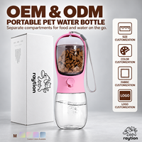 Gobelet à eau portable pour animaux de compagnie, distributeur de nourriture en plastique pour chiens et chats