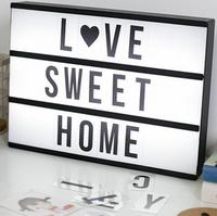 Boîte à lumière LED alimentée par USB, format A4 A5, en ABS, à fixer au mur ou au sol, pour Noël, Halloween, festivals, affichage lumineux pour boutique, maison, chambre
