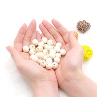 Offre Spéciale 100 pièces perles de dentition en bois faisant Bracelet sucette chaîne accessoires 18mm perles en bois d'érable