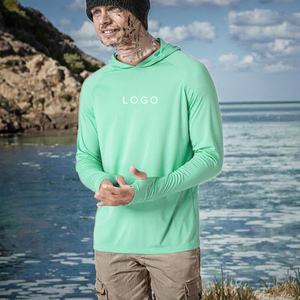 Sudadera con Capucha de Manga Larga Unisex, Personalizable, con Protección Solar UPF 50, Secado Rápido, 100% Poliéster, Transpirable, Cómoda, para Pesca, Color Sólido - Product Image 3
