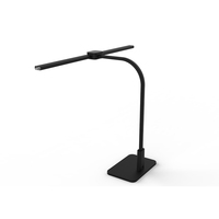 Lampe artisanale LED à double tête 18W haute puissance avec contrôle coulissant et mode minuterie, lumière d'étude professionnelle pour la protection des yeux