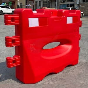 New Design Eco-Friendly HDPE Plastic 900A Water Filled Red/White High-Intensity Prismatic Reflective IP68 Protection Bollard - Product Image 5