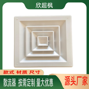 Xin Chaofeng Square Diffuser 300x300 To 600x600mm Ceiling Mount White ABS Aluminum Alloy Ventilation Air Outlet - Product Image 3