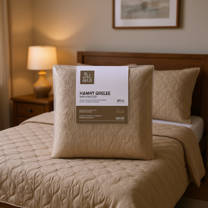 Couvre-lit Vera Hamht Qbelee Queen 100% Polyester, plissé aux coins, ensemble de couvre-lit confortable avec motif uni et surpiqûres - Product Image 2