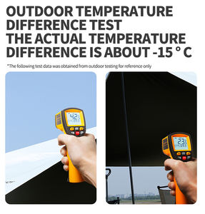 Venta al por mayor de carpas de lona refugio grande <span class=keywords><strong>sombra</strong></span> de picnic portátil personalizado camping mosca hoja dosel - Product Image 3