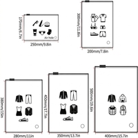 Sacs en plastique HDPE réutilisables sur mesure avec fermeture éclair, logo et couleur personnalisés imprimés en gravure pour l'emballage de vêtements