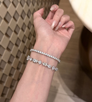 Bracelet tennis en diamant de laboratoire, or 10k 14k 18k, bijoux en diamants fantaisie, bracelet en diamant de laboratoire cultivé en laboratoire, chaîne tennis