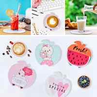 Sous-verres en céramique personnalisés en gros, design créatif, antidérapants, écologiques, style moderne, avec support en liège pour comptoir de bar