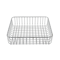 Évier de cuisine moderne en acier inoxydable 304, rectangulaire argenté 400x380mm, à un seul niveau, peu encombrant, non pliable, avec panier de rangement
