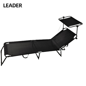 Leader Cama de Camping plegable portátil Tumbona Sombrilla Patio Silla de jardín Reclinable con sombrilla - Product Image 1