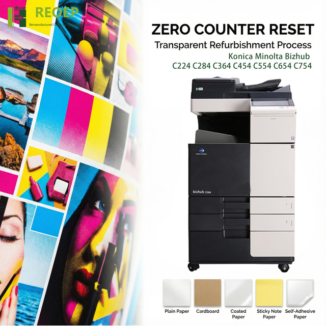 REOEP Printer Scanner and Photocopy Machine for Konica Minolta Bizhub C364 C454 C554 C654 C754 Photocopiers