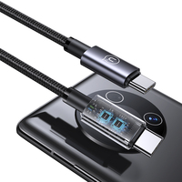Kabel USAMS SJ661 Tersedia, Kabel USB Type C ke C PD 1.2M 60W untuk Pengisian Daya dan Transfer Data, Kabel Pengisian Cepat untuk Ponsel Android