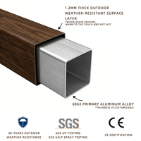Lamelles verticales architecturales en aluminium co-extrudé, aspect bois, durables, imperméables, pour extérieur, installation rapide, toutes tailles disponibles