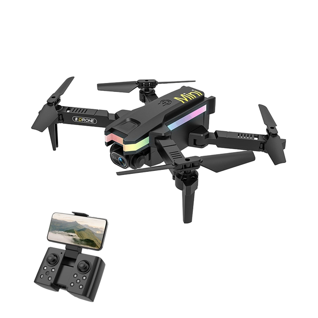XT8 Mini 4K Aerial Photography Drone Colorful Lights Remote Control Aircraft with Transmission for Beginners
