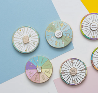 Broche rotative interactive personnalisée en alliage de zinc avec émail, pour revers de veste