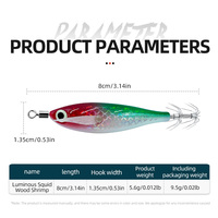Horizontal Squid Jigs Simulation Lumineuse Squid Jig Hook Octopus Seiche Appâts De Pêche En Mer Matériel De Pêche 3D Eye Leurres De Pêche
