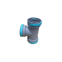 Raccord en T égal en PEHD pour conduite d'air frais, diamètre 200x200x200, connecteur 3 voies pour système de ventilation