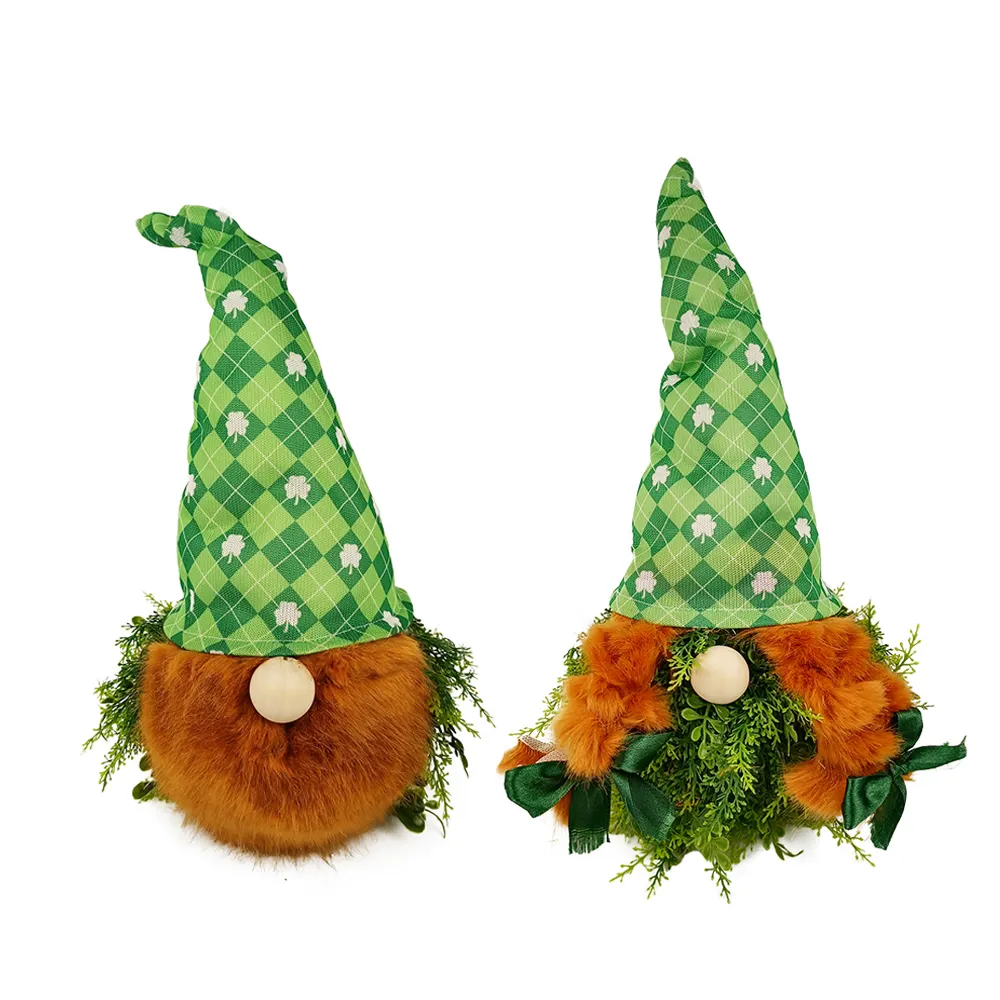 Saint Patrick Day Decor 2pcs Gnomes Plush Leprechaun Elf Toy Ireland Festival Party Gift Green Shamrock Gnomes St.patricks Day
