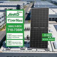 Modul PV Jinko N-type Double Glass 710W 715W 720W 725W 730W 735W TOPCon Efisiensi Tinggi 23,66% untuk Kit Surya On/Off Grid