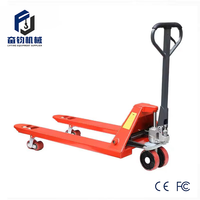 Chariot élévateur manuel en fer à profil bas, largeur de fourche 550 mm, capacité 3T, hauteur de levage 195 mm