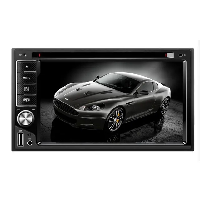 De calidad superior 2 DIN 6,2 pulgadas precio barato de audio de dvd del coche con GPS y BT