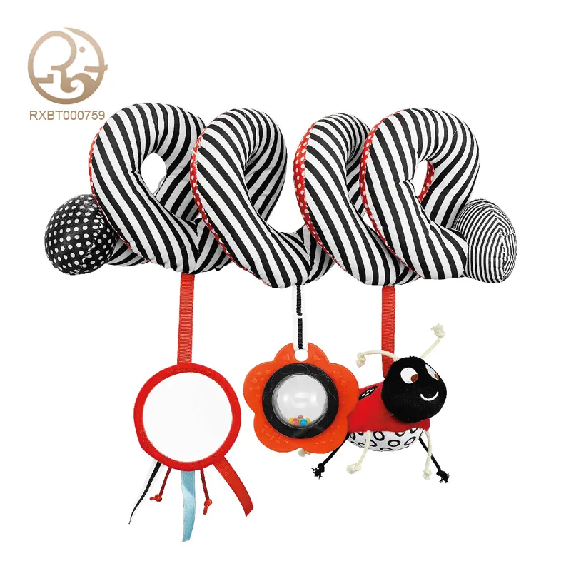 Wholesale 2024 neonatal bed around activity spiral stroller car seat travel lathe hanging toy baby rattle toy