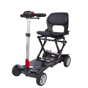JBH-patinete eléctrico para personas mayores, Scooter de movilidad con marco de fibra de carbono, 4 ruedas, para discapacitados
