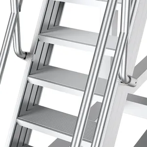 Customized Modular Aluminum Assembly Handrail Work Platform Big Capacity Access Ladder