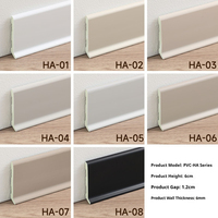 Plinthe murale de sous-sol en PVC, moulure de sol en caoutchouc vinyle UPVC