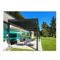 Imite — gazebo de jardin en métal étanche, pergola de pergola étanche en aluminium avec bibelots de toit réglables
