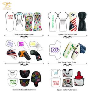 Fournisseur d'origine : Housse de tête de putter de <span class=keywords><strong>golf</strong></span> personnalisée avec logo brodé ou vierge, fermeture magnétique, de qualité supérieure pour clubs mallet - Product Image 2