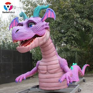Figura de dragón de dibujos animados de tamaño real, Artificial, animatrónico - Product Image 3