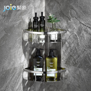 Modern 304 Stainless Steel 2-Tier Wall-Mounted <strong>Shower</strong> Caddy Corner Metal <strong>Kitchen</strong> &amp; Bathroom Storage Shelf Organizer - Product Image 2